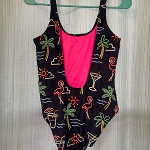 Chubbies Neon Lights One piece bathing suit